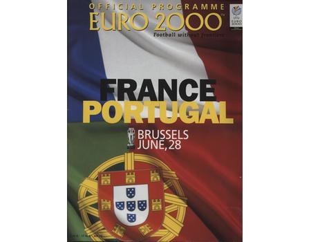 FRANCE V PORTUGAL EURO 2000 (SEMI-FINAL) FOOTBALL PROGRAMME