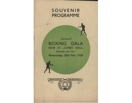 BOXING GALA (NEWCASTLE) 1938 PROGRAMME - FEATURING CUSICK V CHARLTON