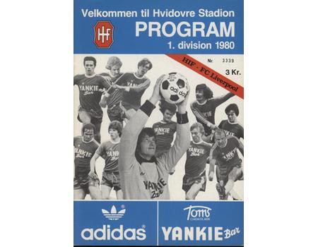 HVIDOVRE V LIVERPOOL 1980-81 (FRIENDLY) FOOTBALL PROGRAMME