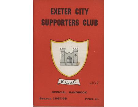 EXETER CITY SUPPORTERS CLUB OFFICIAL HANDBOOK 1967-68