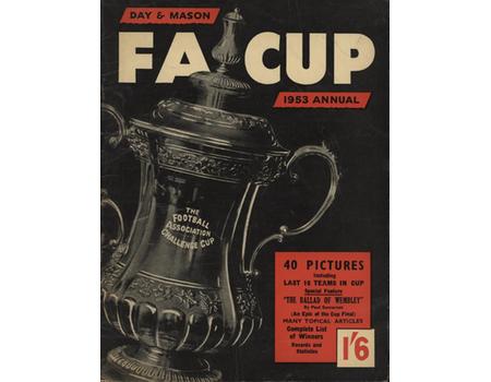 DAY & MASON FA CUP 1953 ANNUAL 