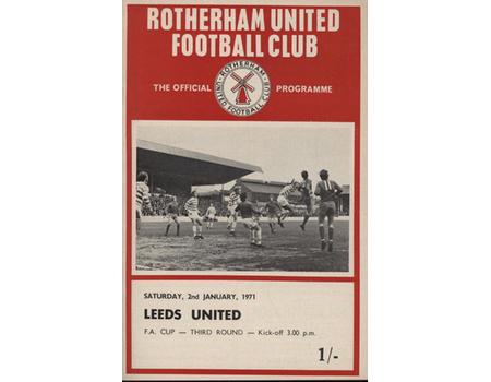 ROTHERHAM UNITED V LEEDS UNITED (FA CUP 3RD RD) 1970-71 FOOTBALL PROGRAMME