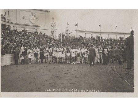 ANTWERP OLYMPIC GAMES 1920 (START OF THE MARATHON) POSTCARD