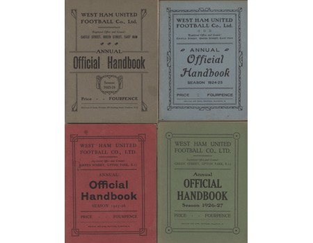 WEST HAM UNITED ANNUAL OFFICIAL HANDBOOKS 1923-40 (17 VOLUMES)