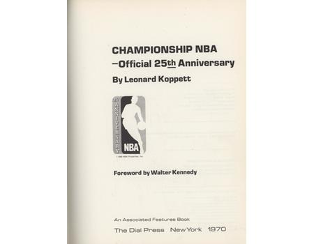 CHAMPIONSHIP NBA - OFFICIAL 25TH ANNIVERSARY