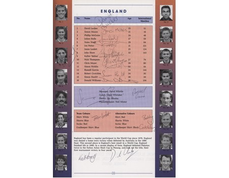 HOCKEY WORLD CUP 1994 (SYDNEY) PROGRAMME - SIGNED BY ENGLAND