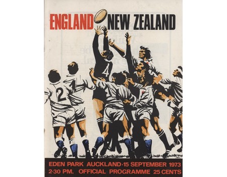 NEW ZEALAND V ENGLAND 1973 (FAMOUS ENGLAND VICTORY AT EDEN PARK) RUGBY PROGRAMME