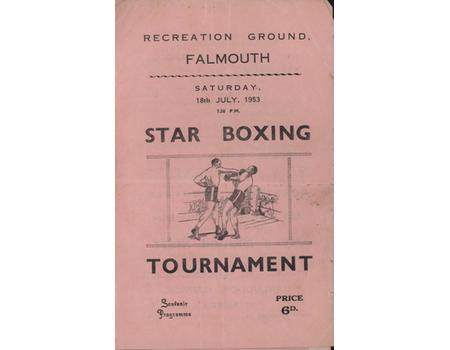 ROY COOTE V GORDON GOODMAN 1953 (FALMOUTH) BOXING PROGRAMME