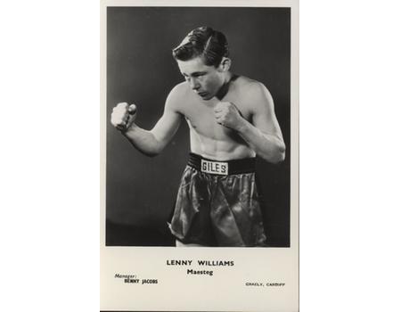 LENNY WILLIAMS (MAESTEG) BOXING PHOTOGRAPH