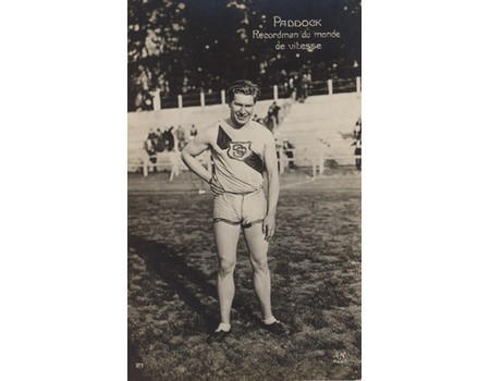 CHARLEY PADDOCK (USA) 1924 PARIS OLYMPICS POSTCARD
