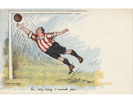 FOOTBALL CARTOON POSTCARD - "I
