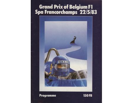 BELGIAN GRAND PRIX 1983 OFFICIAL PROGRAMME