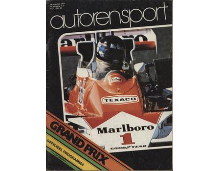 DUTCH GRAND PRIX 1977 OFFICIAL PROGRAMME