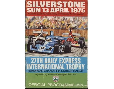 DAILY EXPRESS INTERNATIONAL TROPHY 1975 OFFICIAL PROGRAMME
