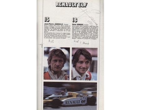 FRENCH GRAND PRIX 1979 OFFICIAL PROGRAMME (SIGNED BY ARNOUX)