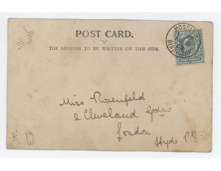 A. A. LILLEY (WARWICKSHIRE & ENGLAND) 1902 SIGNED CRICKET POSTCARD