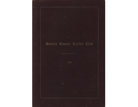 SURREY COUNTY CRICKET CLUB 1934 [HANDBOOK]