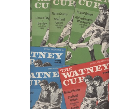 WATNEY CUP 1972 FULL SET OF PROGRAMMES (7)