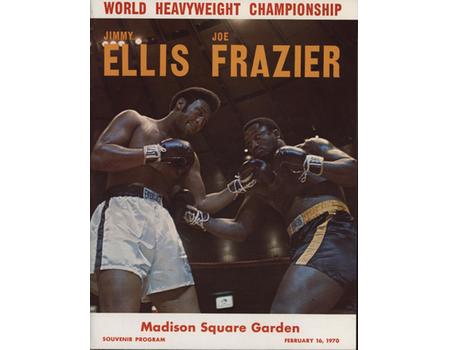 JIMMY ELLIS V JOE FRAZIER 1970 BOXING PROGRAMME