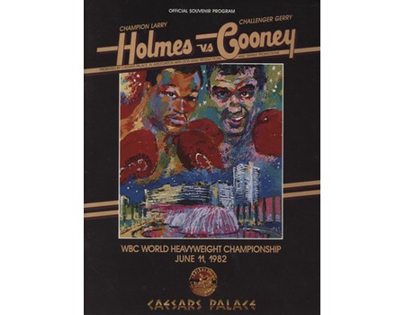 LARRY HOLMES V GERRY COONEY 1982 BOXING PROGRAMME