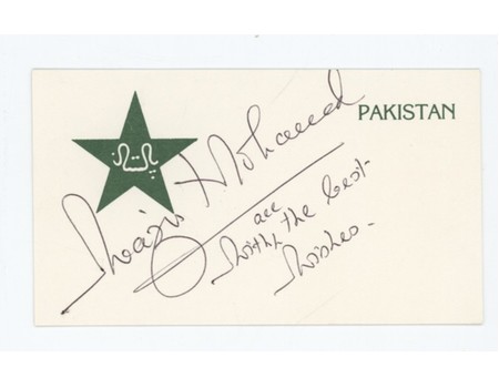 WAZIR MOHAMMAD (PAKISTAN) CRICKET AUTOGRAPH