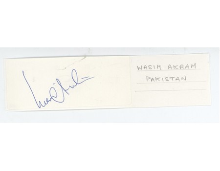 WASIM AKRAM (PAKISTAN) CRICKET AUTOGRAPH