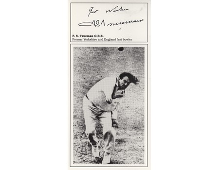 FRED TRUEMAN (YORKSHIRE & ENGLAND) SIGNED PHOTOGRAPH