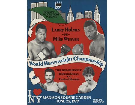 LARRY HOLMES V MIKE WEAVER (WORLD HEAVYWEIGHT CHAMPIONSHIP) 1979 BOXING PROGRAMME