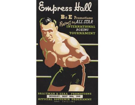 EMPRESS HALL BOXING PROGRAMMES (B & E PROMOTIONS) 1949-1950 SEASON