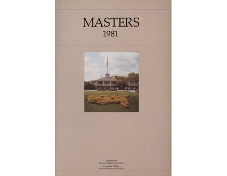 MASTERS OFFICIAL GOLF ANNUAL 1981