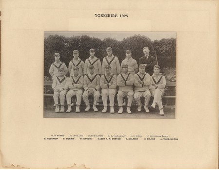 YORKSHIRE CCC 1925 CRICKET TEAM PHOTOGRAPH