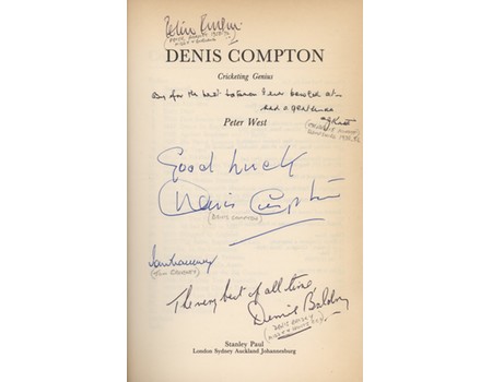 DENIS COMPTON: CRICKETING GENIUS (MULTI SIGNED)