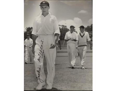 JACKIE MCGLEW (SOUTH AFRICA) SIGNED CRICKET PHOTOGRAPH