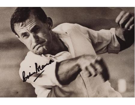 COLIN BLAND (SOUTH AFRICA) SIGNED CRICKET PHOTOGRAPH