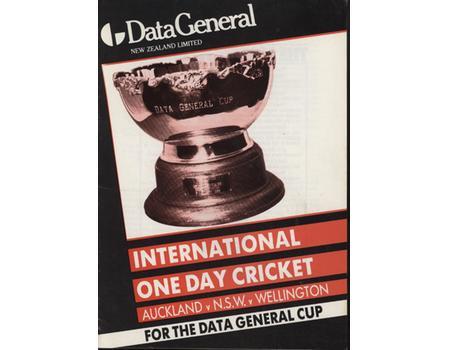 AUCKLAND V NSW V WELLINGTON 1986 CRICKET PROGRAMME 