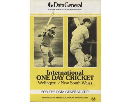 WELLINGTON V NEW SOUTH WALES 1985 CRICKET PROGRAMME