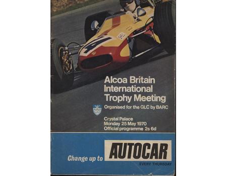 ALCOA BRITAIN INTERNATIONAL TROPHY MEETING 1970 MOTOR RACING PROGRAMME