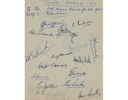 SOUTH AFRICA 1955 CRICKET AUTOGRAPHS