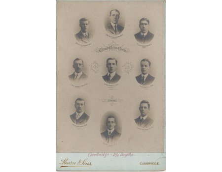 CAMBRIDGE UNIVERSITY CREW 1906 CABINET PHOTOGRAPH