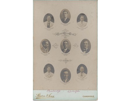 CAMBRIDGE UNIVERSITY CREW 1914 CABINET PHOTOGRAPH