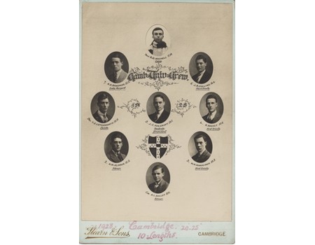 CAMBRIDGE UNIVERSITY CREW 1928 CABINET PHOTOGRAPH