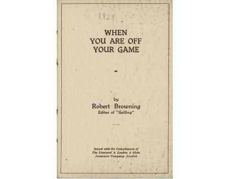 GOLFING HINTS - WHEN YOU ARE OFF YOUR GAME