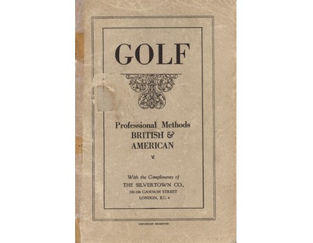 GOLF - PROFESSIONAL METHODS BRITISH AND AMERICAN