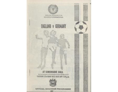 ENGLAND V GERMANY (SCHOOLS