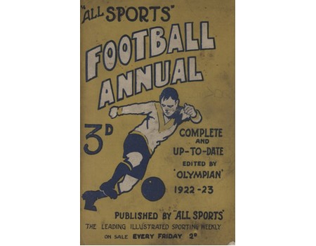 ALL SPORTS FOOTBALL ANNUAL 1922-23
