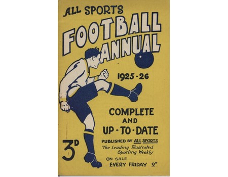 ALL SPORTS FOOTBALL ANNUAL 1925-26