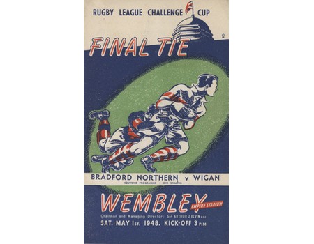 BRADFORD NORTHERN V WIGAN 1948 (CHALLENGE CUP FINAL) RUGBY LEAGUE PROGRAMME