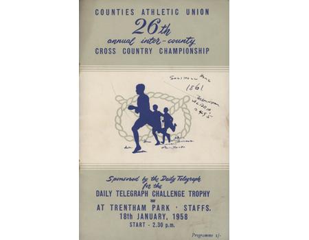 INTER COUNTY CROSS-COUNTRY CHAMPIONSHIPS 1958 ATHLETICS PROGRAMME