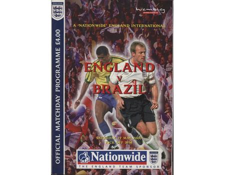 ENGLAND V BRAZIL 2000 FOOTBALL PROGRAMME