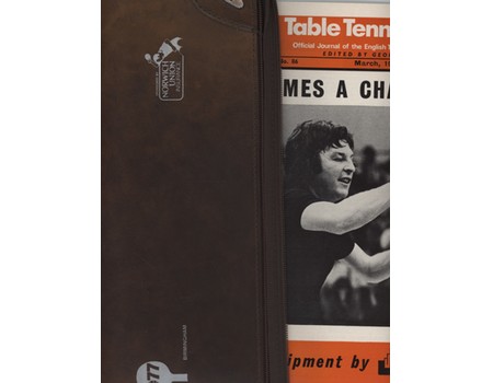 34TH WORLD TABLE TENNIS CHAMPIONSHIPS 1977 PROGRAMME (IN OFFICIAL LEATHER CASE + 9 OTHER ASSOCIATED ITEMS)